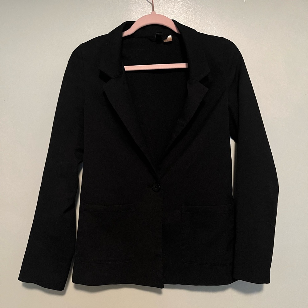 H&M Single Button Black Blazer